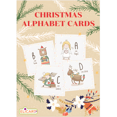 Cartonașe de Crăciun – alfabetul limbii engleze