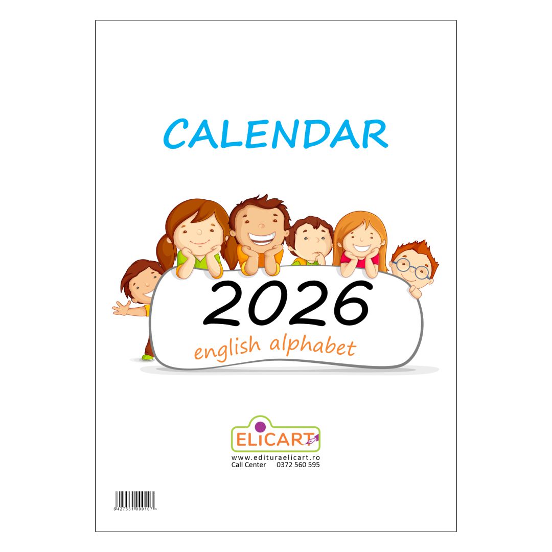 Calendar english alphabet 2026