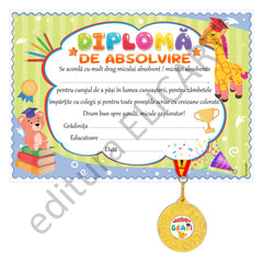 Pachet de absolvire pentru grădiniță - diplomă și medalie