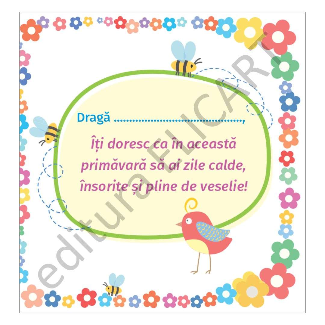 Felicitare pentru primăvară