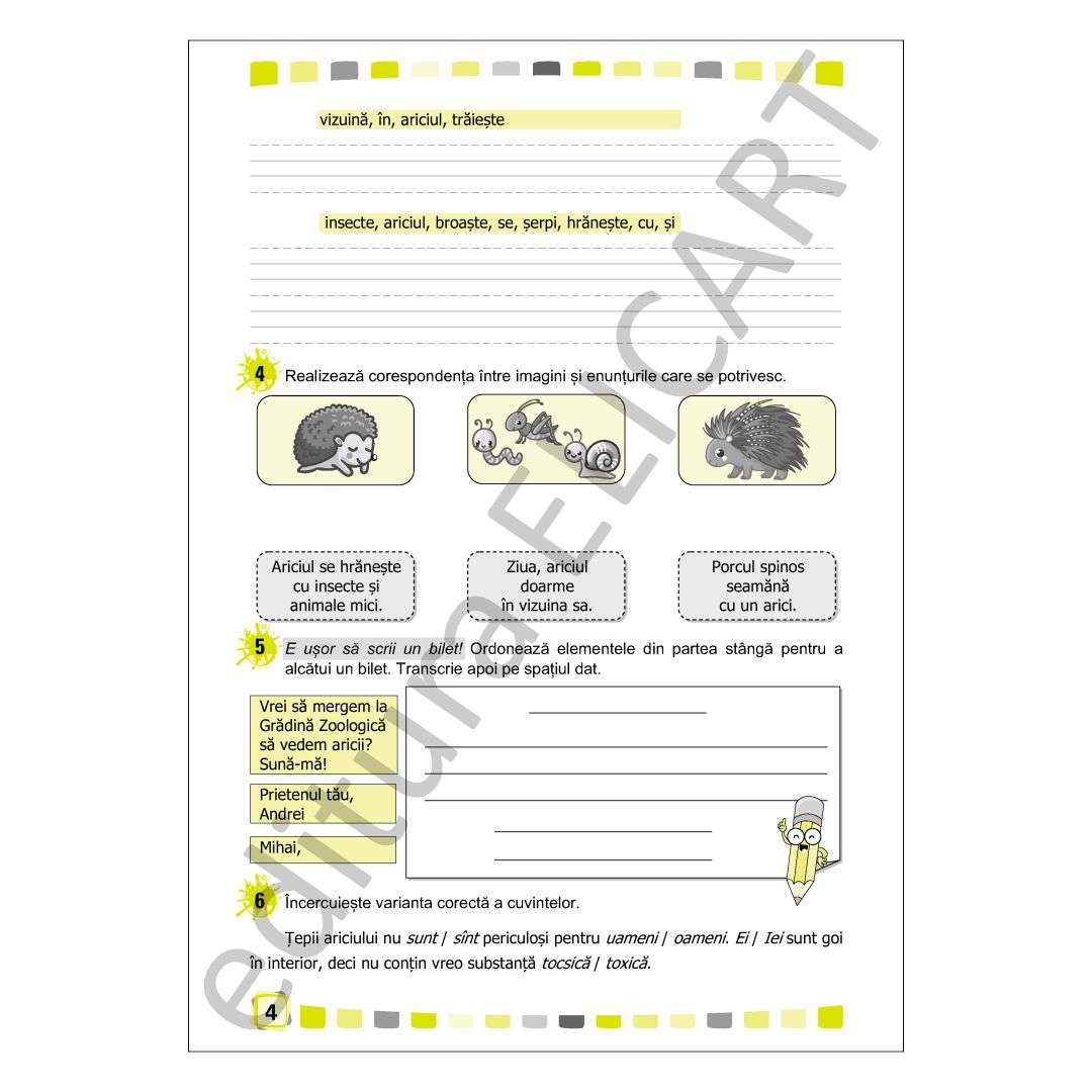 Fișe de recapitulare și evaluare finală clasa 1
