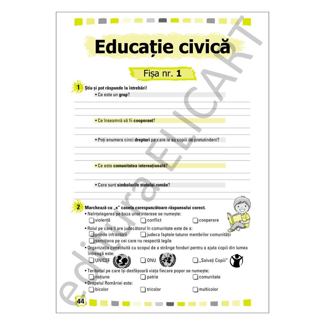 Fișe de recapitulare și evaluare finală clasa 4