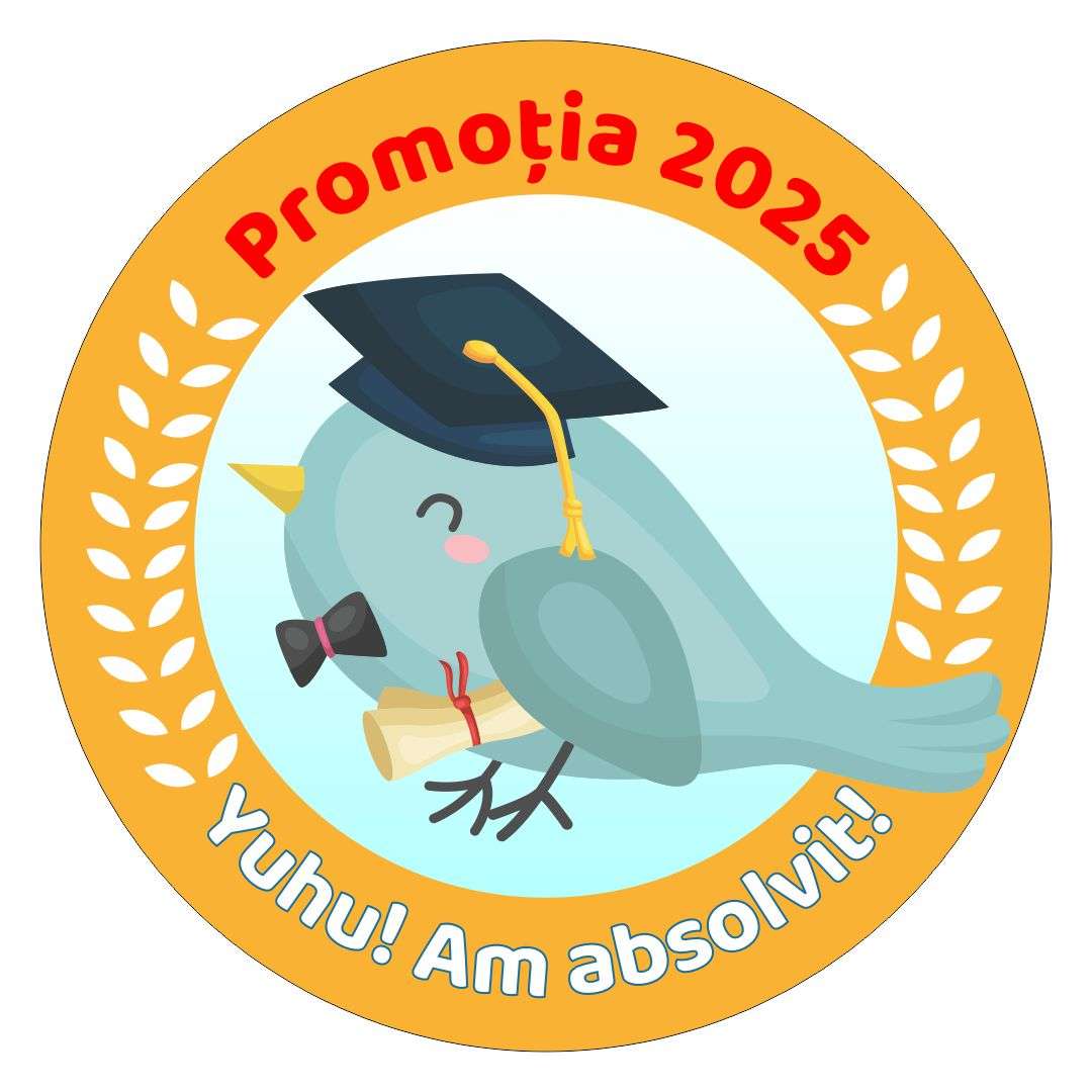 Insignă rotundă- Promoția 2025: Yuhu! Am absolvit!