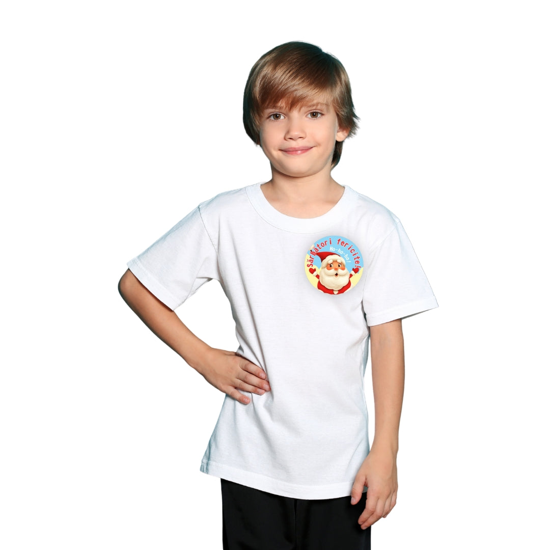 Mockup pentru insignă rotundă – SĂRBĂTORI