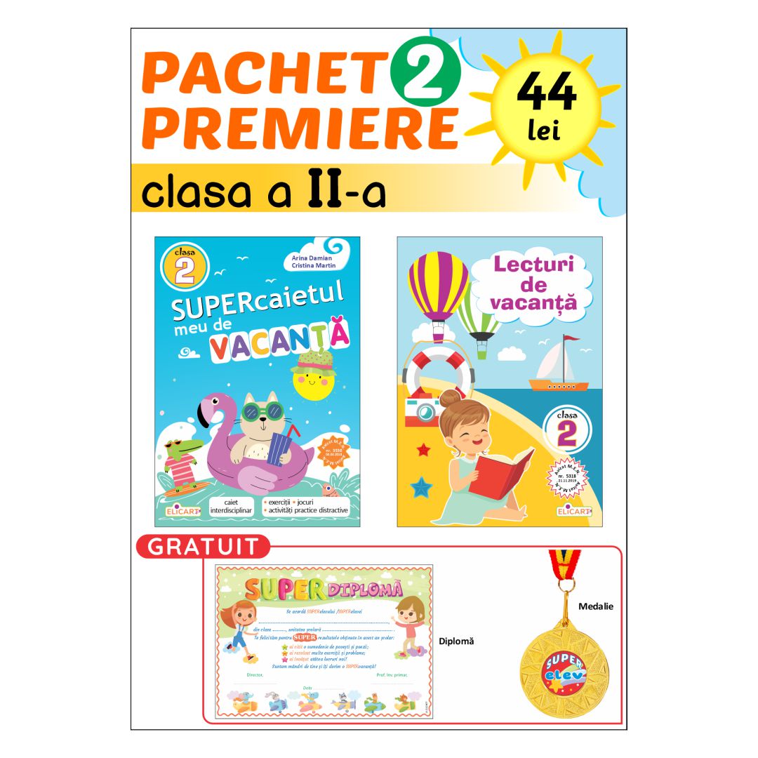 Pachet premiere cu 2 auxiliare pentru clasa a II-a