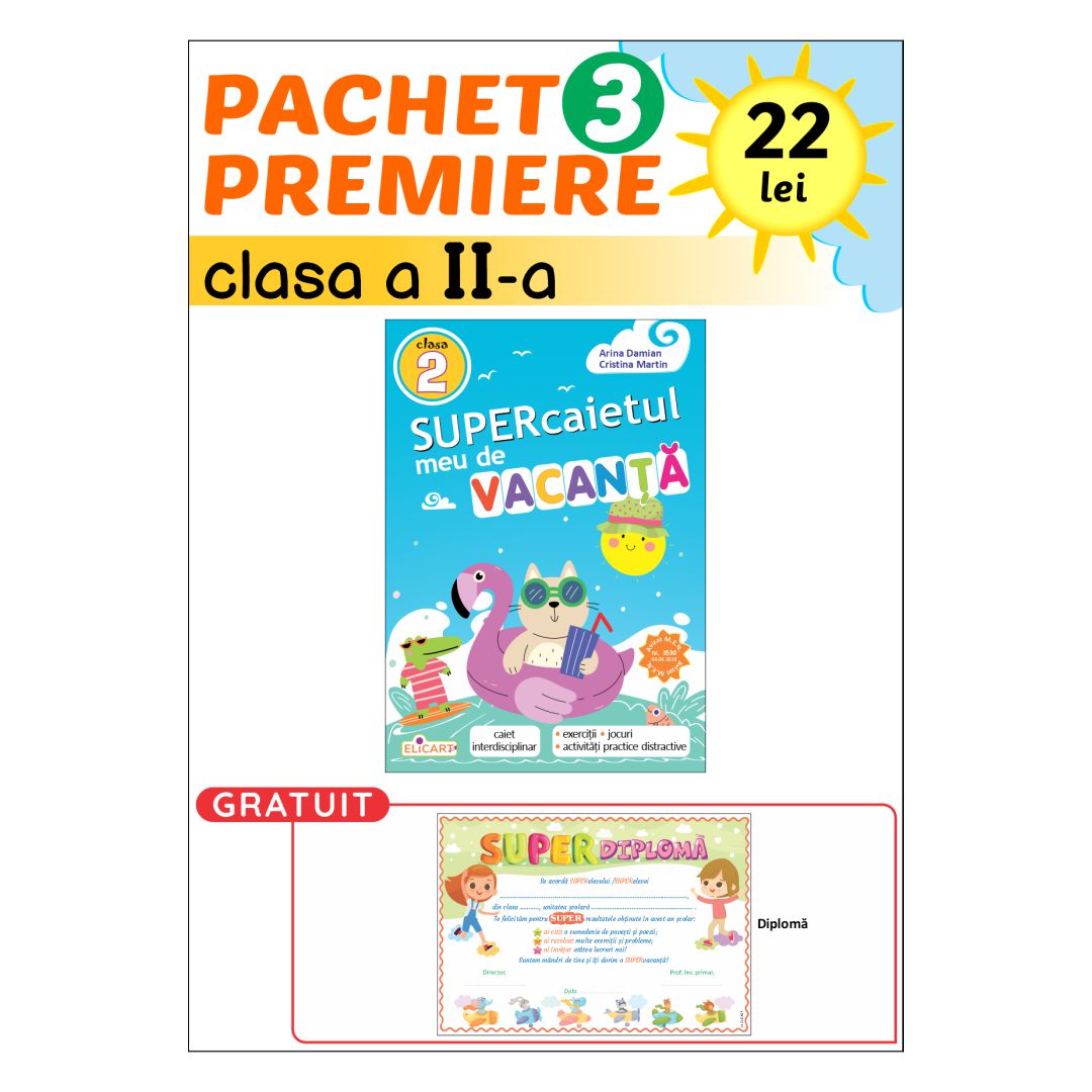 Pachet premiere cu un auxiliar pentru clasa a II-a