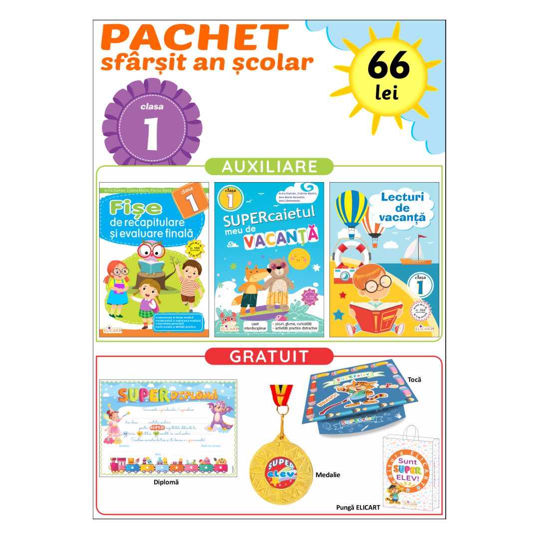 Pachet sfârșit de an școlar pentru clasa I