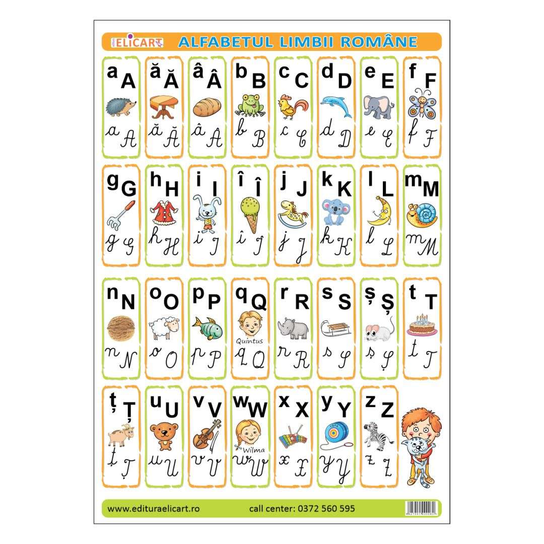 Pliant Alfabetul limbii române