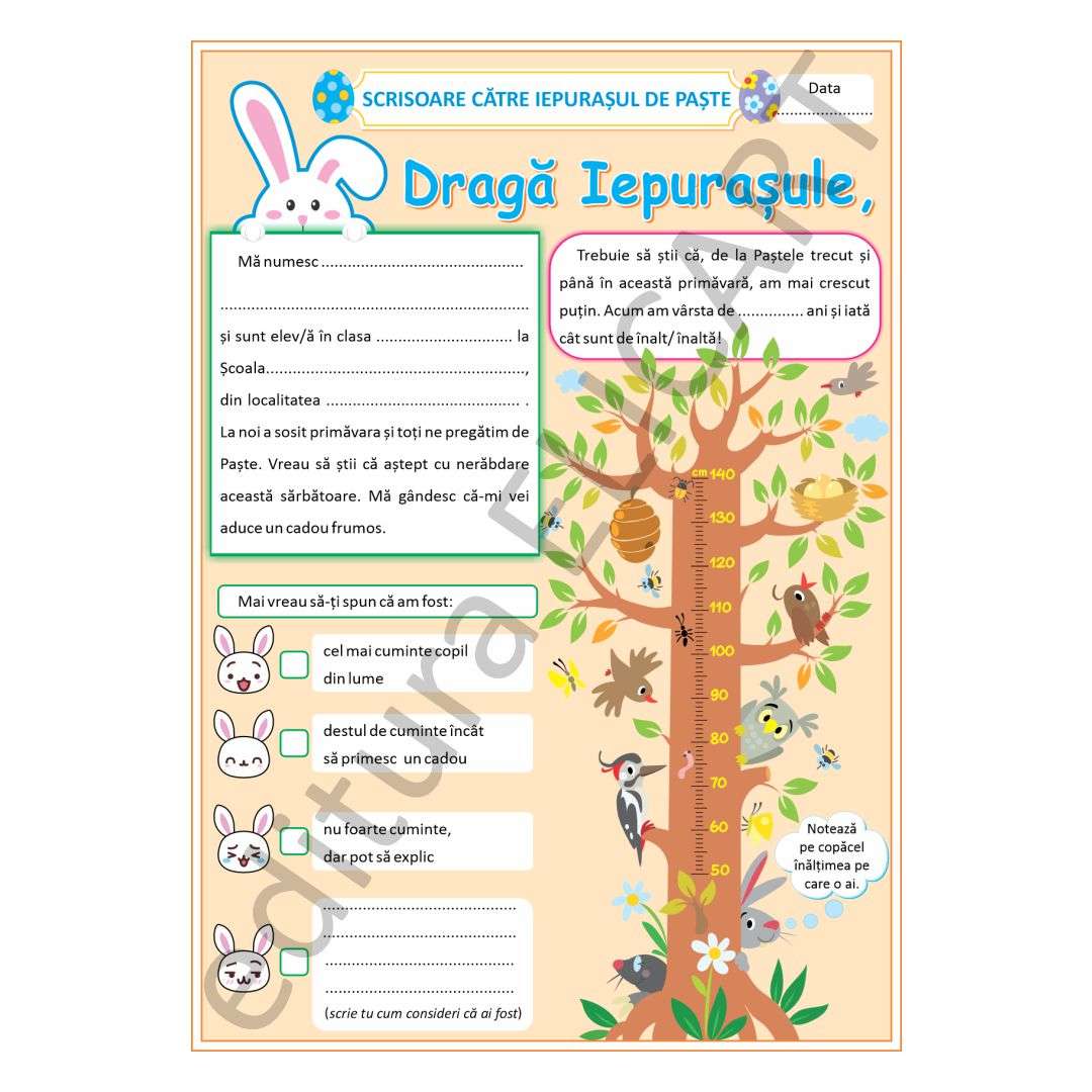 Scrisoare către iepurașul de Paște