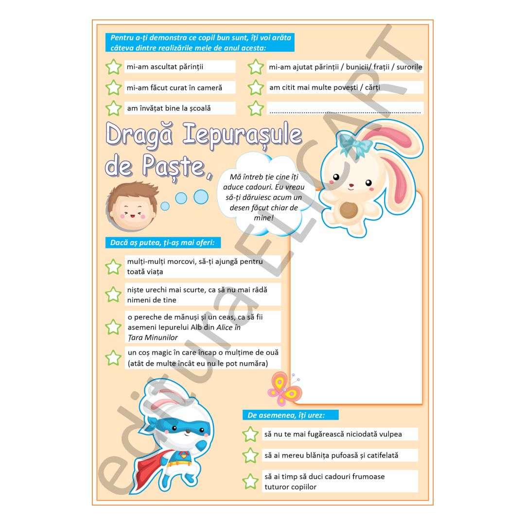 Scrisoare către iepurașul de Paște