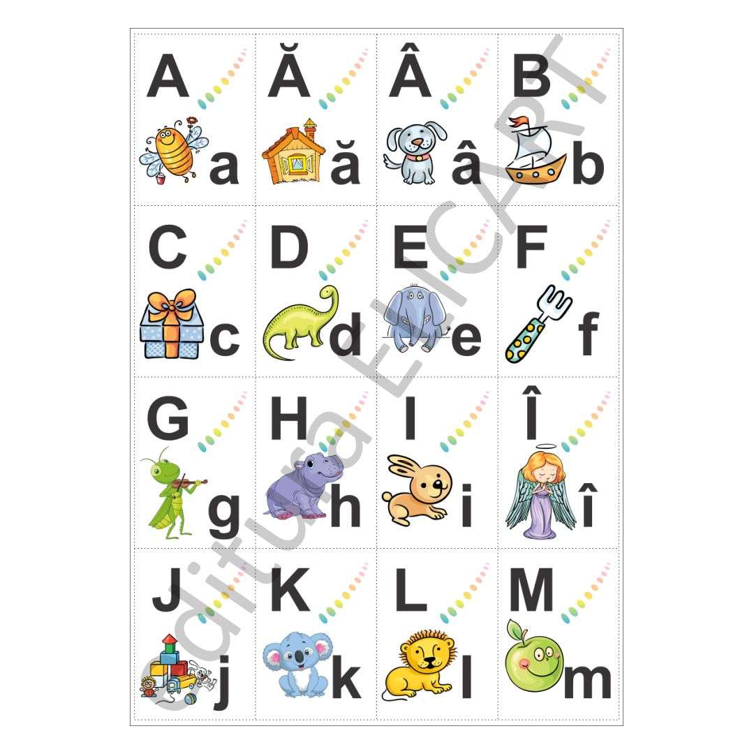 Set planșe litere și cifre pentru clasa pregătitoare