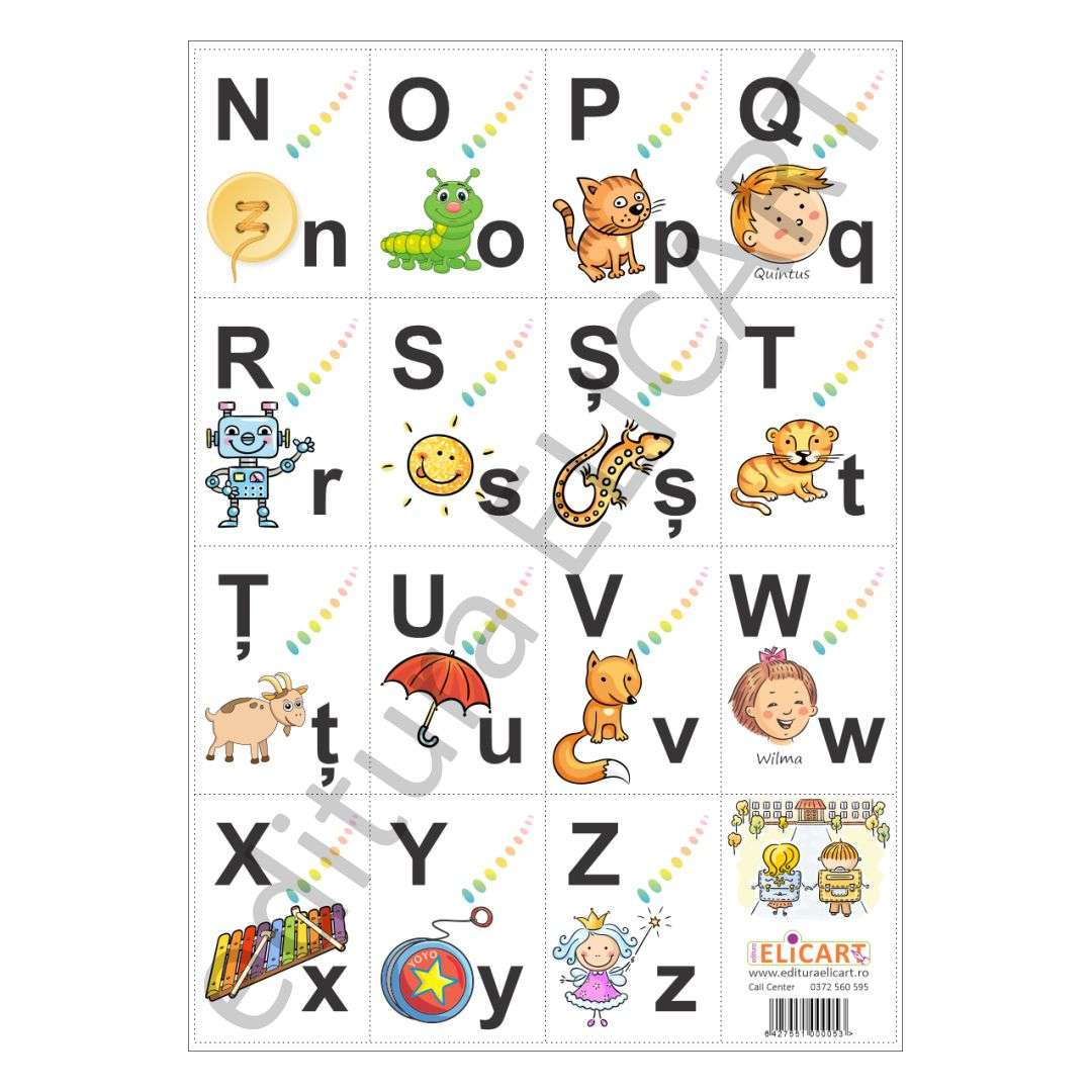 Set planșe litere și cifre pentru clasa pregătitoare