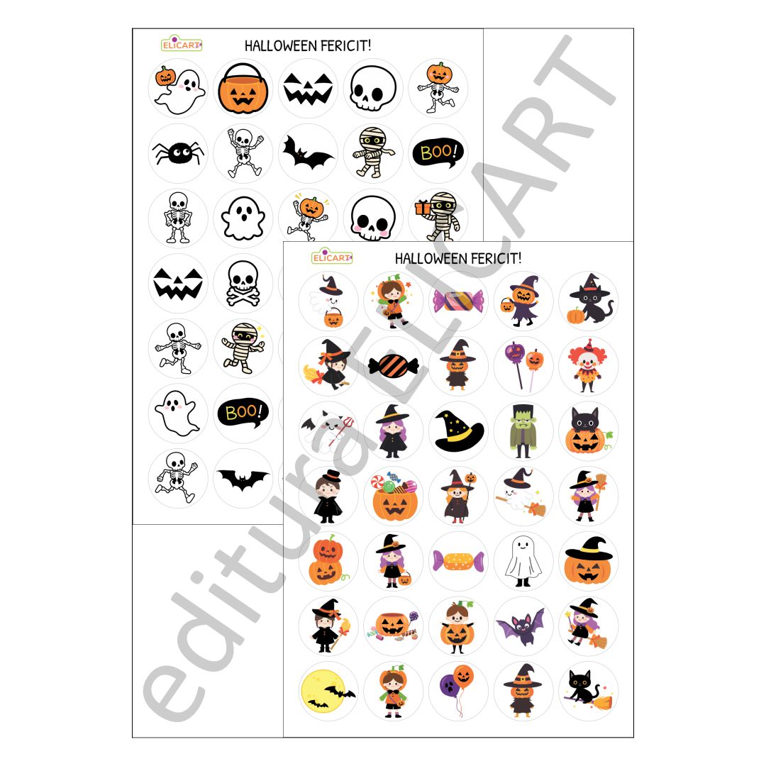 Set A4 cu autocolante de Halloween