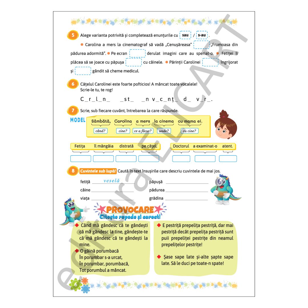 Supercaietul meu de vacanță pentru clasa a II-a