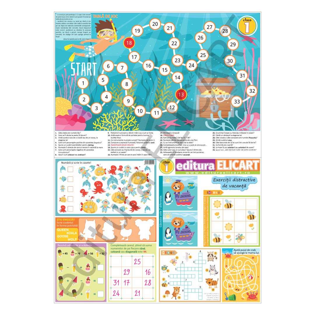 Tablă de joc clasa 1