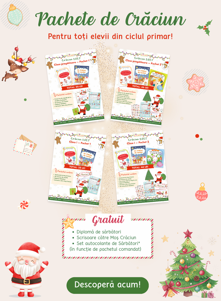 Pachete de Crăciun pentru toți elevii din ciclul primar! Descoperă acum!