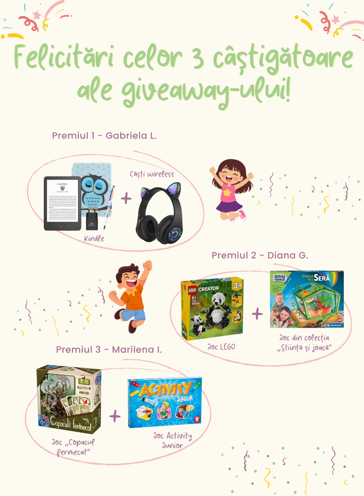 Felicitări celor 3 câștigătoare ale giveaway-ului!