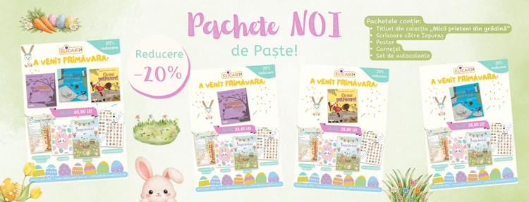 Descoperă noile pachete promoționale Micii prieteni din grădină de Paște 2026 și beneficiază de o reducere de 20%