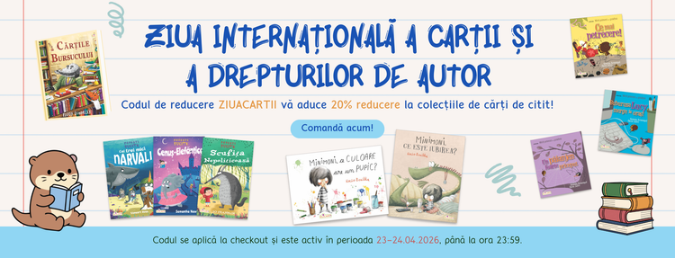 Cu ocazia zilei Internaționale a cărții și a drepturilor de autor, vă oferim un cod de reducere de -20% la colecțiile de cărți de citit!