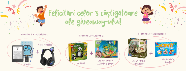Felicitări celor 3 câștigătoare ale giveaway-ului!