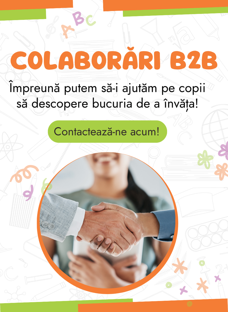 Colaborări B2B - împreună putem să-i ajutăm pe copii să descopere bucuria de a învăța! Contactează-ne acum!