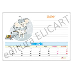 Calendar familia șoriceilor 2025