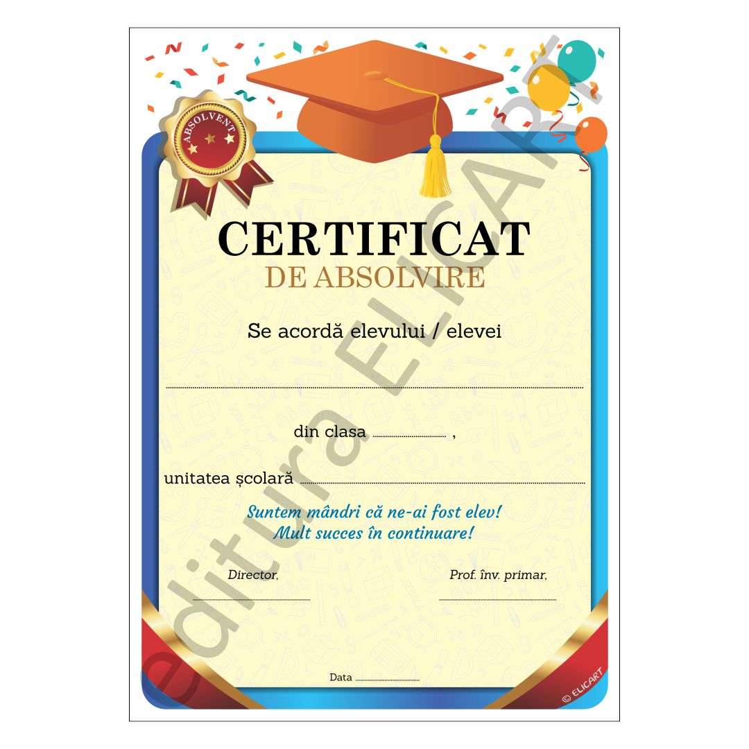 Certificat de absolvire clasa a IV-a