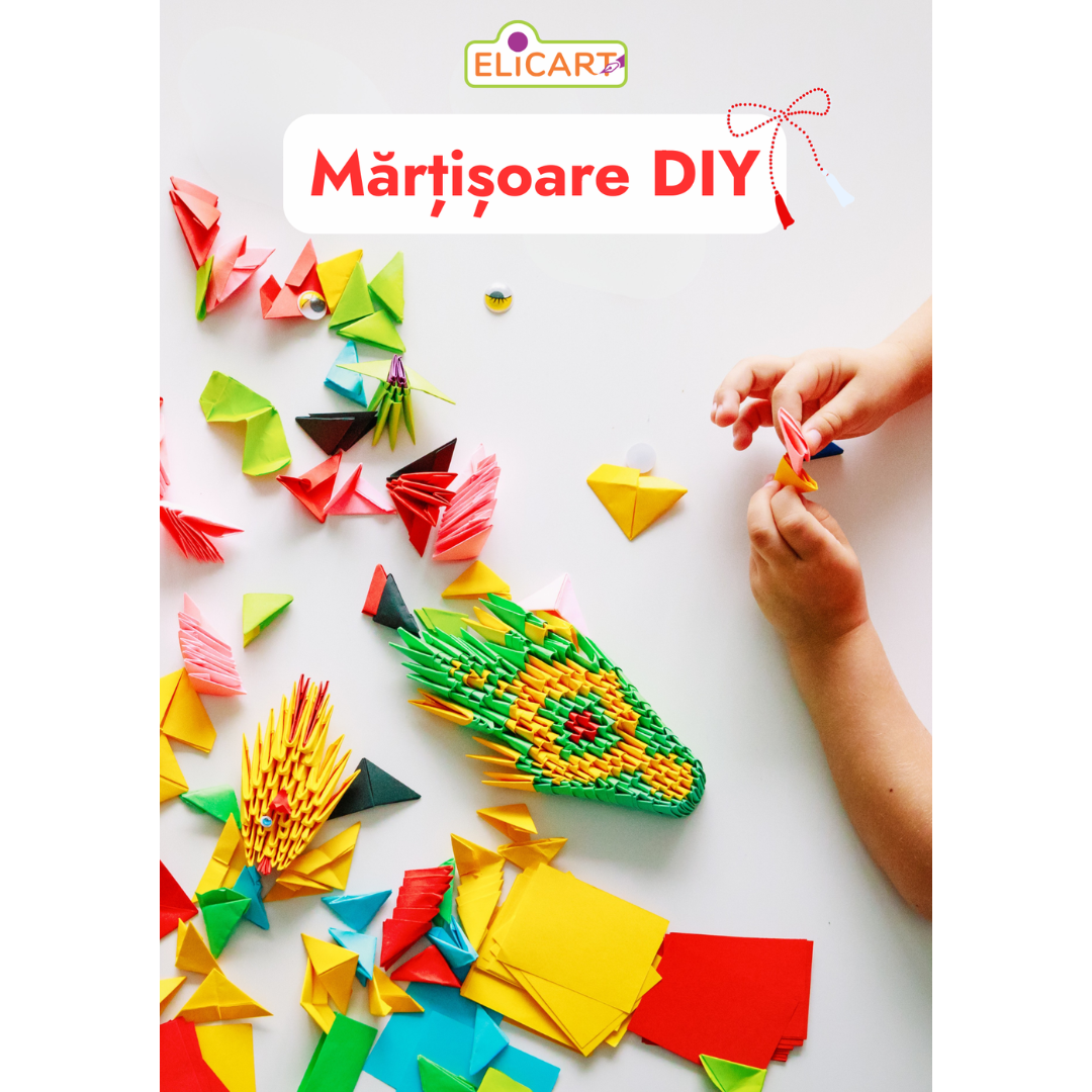 Mărțișoare DIY (origami pentru copii) – gratuit