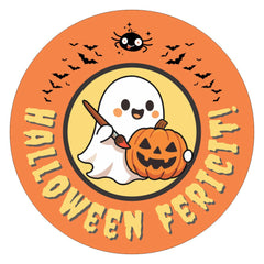 Insignă rotundă cu tematică de Halloween