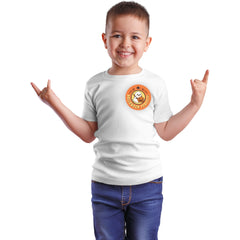 Mockup pentru insignă rotundă portocalie – Halloween