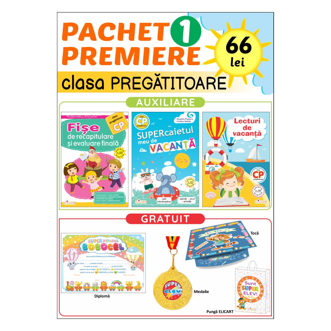 Pachet premiere cu 3 auxiliare pentru clasa pregătitoare