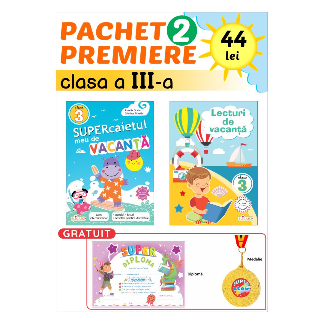 Pachet premiere cu 2 auxiliare pentru clasa a III-a