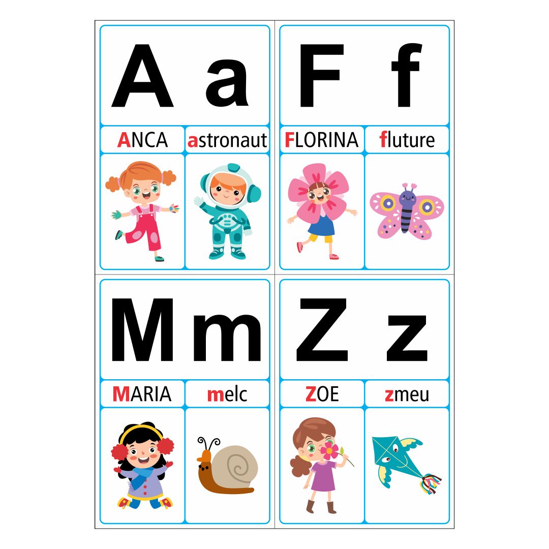 Set planșe A4 - literele alfabetului